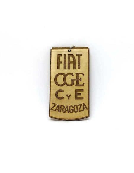 Llavero placa fiat tranvía PCC de Madrid