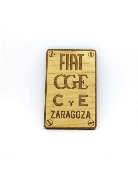 Imán placa fiat rectangular tranvía PCC de Madrid