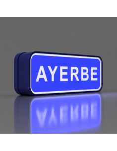 Letrero de Ayerbe