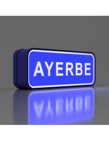 Letrero de Ayerbe