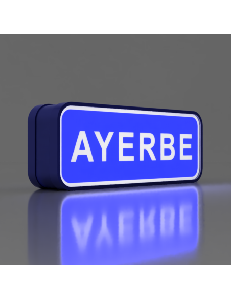 Letrero de Ayerbe