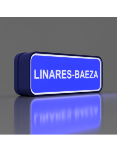 Letrero de Linares Baeza