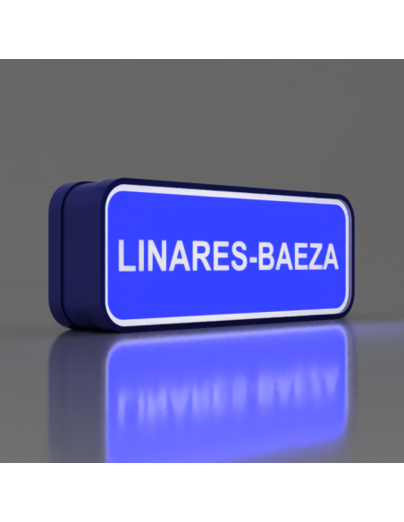 Letrero de Linares Baeza