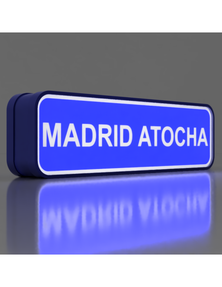 Letrero de Madrid Atocha